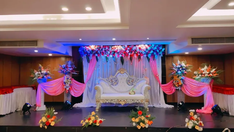 Pink Theme Engagement Decoration in Hyderabad